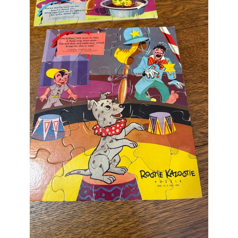 Vintage Rootie Kazootie Oswald Rabbit Inlaid Puzzles Lot 4 1950s 1960s Lantz